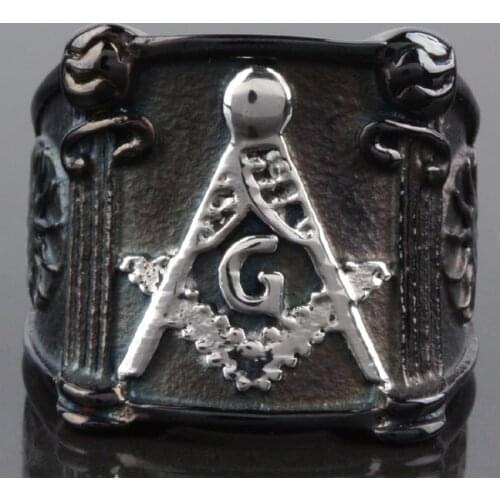 Punk Gothic Style Ring Hip Hop Black Ring Stainless Steel Men Jewelry Fashion