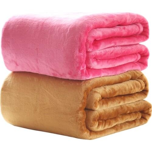 Solid color Flannel Blanket sofa/bedding Throws soft Plaids winter Warm flat sheet 150*200cm 180*200cm 200*230cm 220*240cm