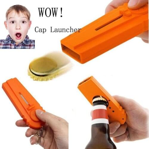 Flying Zappa Beer Drink Bottle Opener Cap Launcher Top Shooter Key Ring Gift kitchen Tool lid opener #109