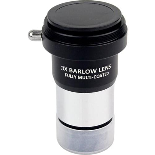 Fully Multi-Coated 3X Barlow Lens for Astronomical Astronomy Telescope Eyepieces 1.25" 31.7mm M42 x0.75 Thread
