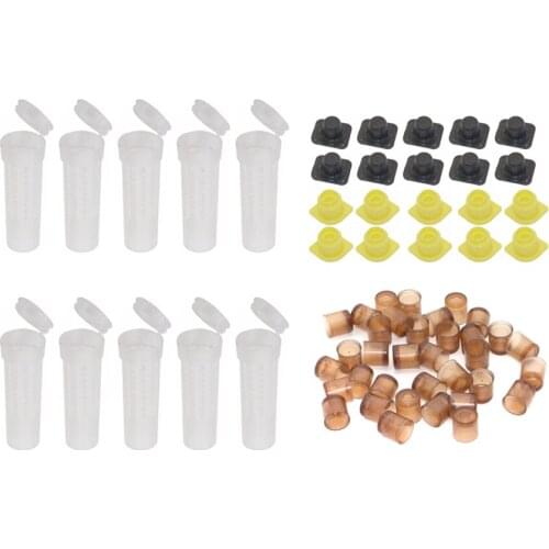 Complete Bee Queen Rearing Cup Kit plastic bees cells cups cup kit cage beekeeping tools Bee Queen Cages Protective Cover Cage