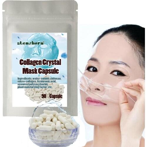 Crystal collagen mask capsule 90 grains of anti-wrinkle moisturizing and whitening moisturizing mask beauty antioxidant