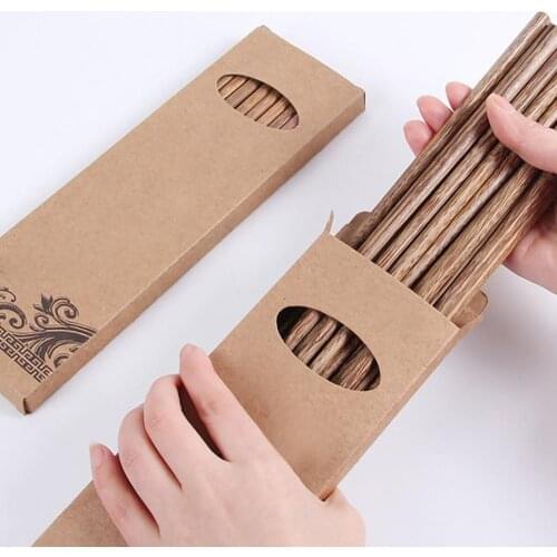 Reusable10 Pair Set Handmade Bamboo Japanese Natural Wood Chopsticks Sushi Food hotel-use Wooden Chop sticks solid wood tablewar
