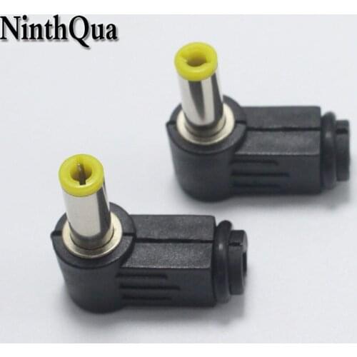 150pcs 5.5*2.1 / 5.5*2.5mm Male DC Power jack Plug Connector Right Angle Welding Electrical Plugs Audio DIY Parts Yellow Head