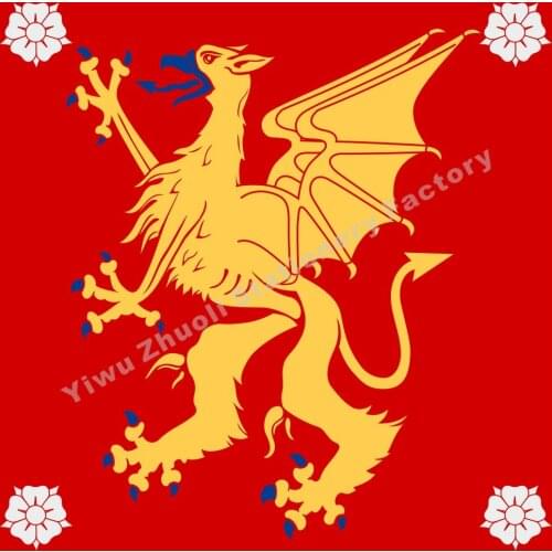 Sweden Ostergotland County Flag 120X120cm (4x4FT) 120g 100D Polyester Double Stitched High Quality Banner Free Shipping