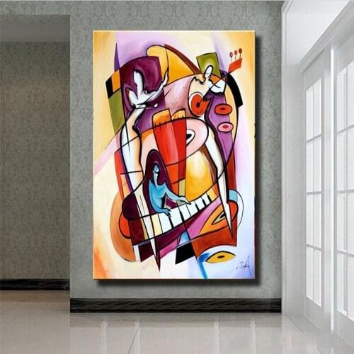 Modern art pictures decorative wall abstract graffiti art posters living room posters and prints for home decoration