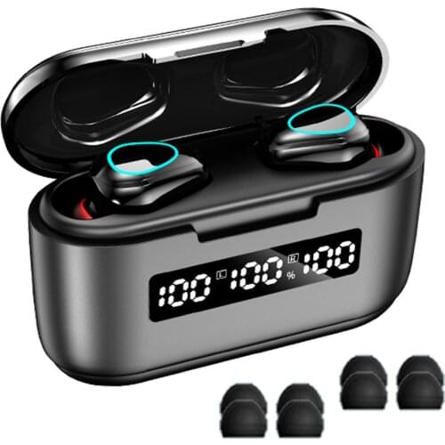 JIETMT G40 Tws Earphone with Charging Cable headphone 9D HD Touch Contorl 5.1 Bluetooth Wireless Headset for IOS Android Phone