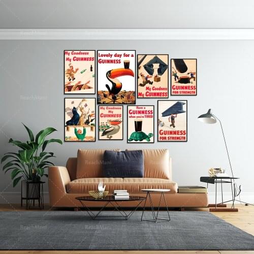 Vintage alcohol poster print/advertisement poster/a glass of beer when you are tired/vintage advertisement poster wine advertise