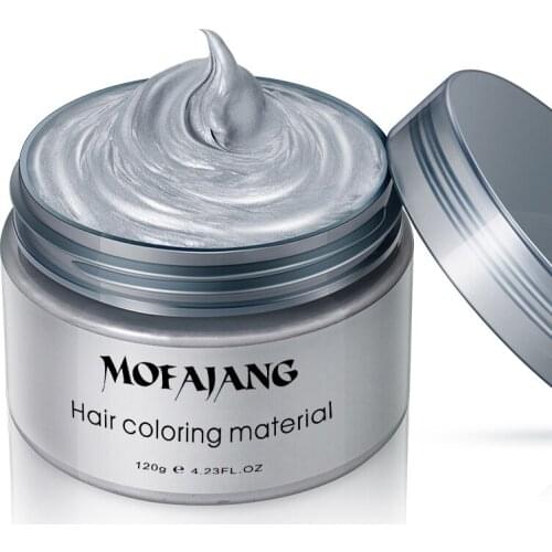 Hair Wax 9 Colors Styling Pomade Silver Grandma Grey For Women Men Disposable Natural Colored Silver Creme Hair Dye Coloring Wax