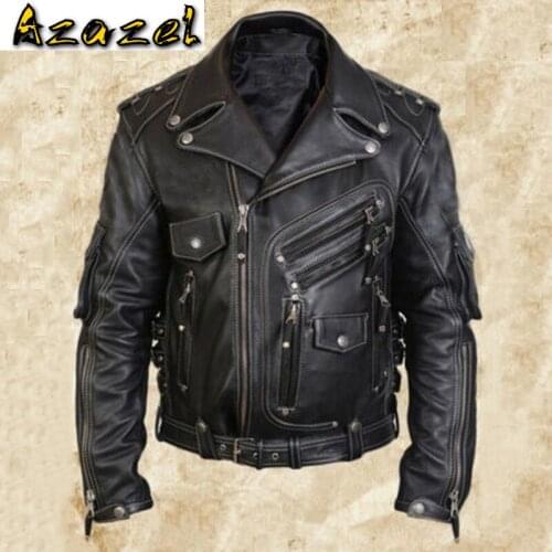 High Quality Motorcycle Mens Leather Jackets Black Leather Coats For Man Casual PU Jacket Leather Overcoats Plus Size 5XL AA09