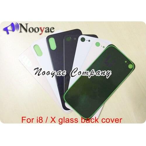 Top Back Glass Replacement For iPhone 8 8G / 8Plus 8P 8 Plus / X Battery Cover Rear Door Housing + Adhesive Sticker 10pcs/lot