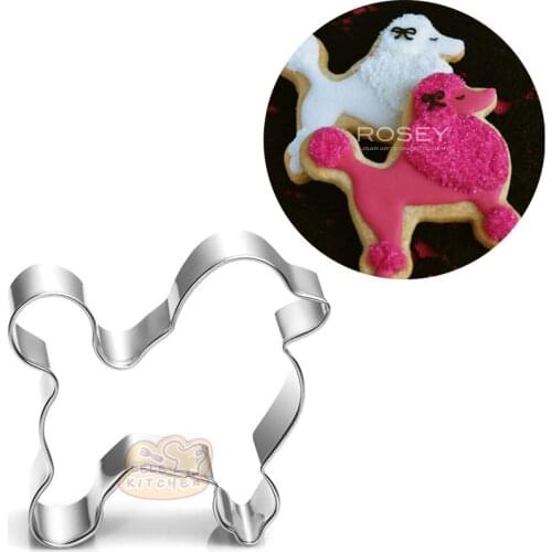 1pcs Poodle Dog Cookware reposteria Biscuit Mold Stainless Steel Cookie Cutter Fondant Cake Decor Tools Pastry Shop Cupcake DIY