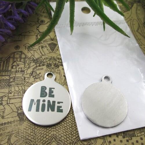 20pcs--"Be Mine"stainless steel charms 5 styles for choosing DIY Charms for necklace bracelets