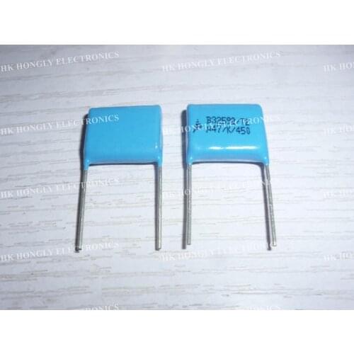 20PCS B32592 U47 K 450V 10% 0.47UF 474 1.0UF 1U K 450 105K P=15mm FILM CAPACITOR