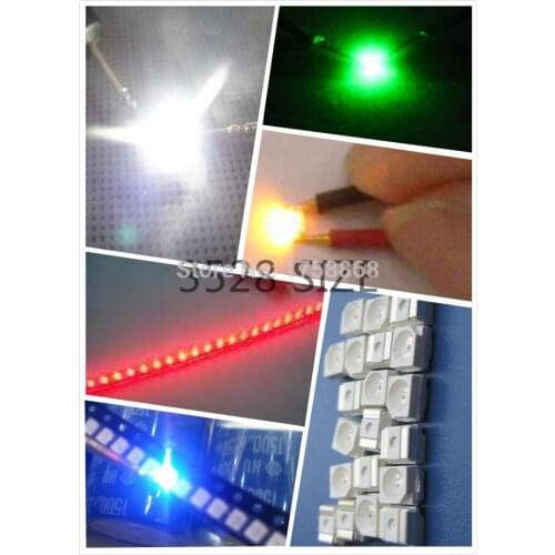 3528 SMD Led Diode Super Bright Red/Green/Blue/Yellow/White x100pcs =500pcs LED Light 1210 SERISE 5COLOR R/B/Y/W/G 3.5*2.8*1.9MM