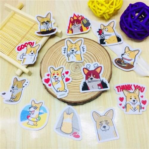 36 PCS Koki dog naughty Sticker Anime Icon Cute Decals Stickers Gifts for Children to Laptop Suitcase Guitar Fridge Bicycle Ca
