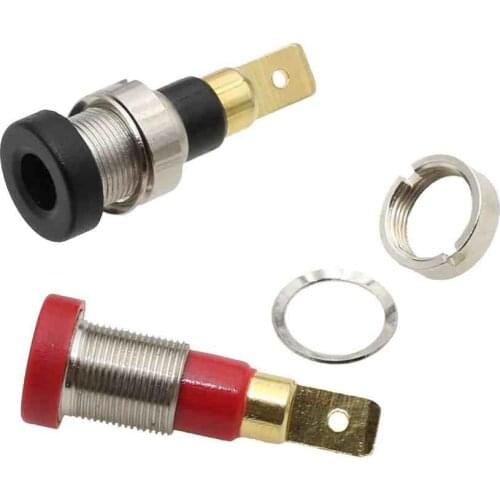 5pcs Gold-plated Insulated 4mm Banana Jack Socket Binding Post Panel BS4241Au