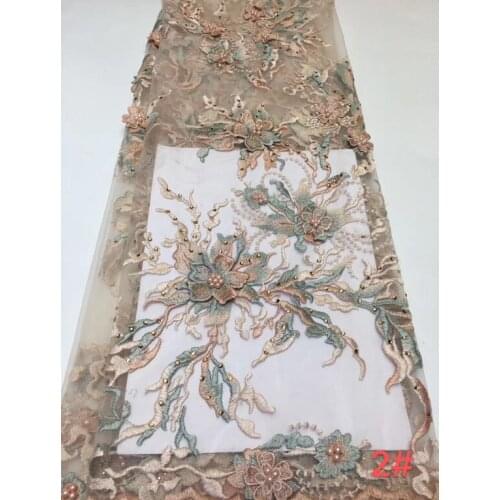 5yards african french lace fabric with super quality african tulle lace fabric ZH-9926 for fashion dress