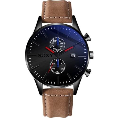 SOXY Top Brand Mens Watches Military Sport Clock Male Top Brand Luxury Skeleton Clock Date Men Quartz Watch Relogio Masculino