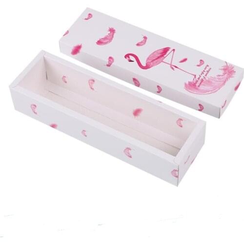Flamingo/Marble/Feather Pattern Paper Packaging Box Wedding Chocolate Nougat Cookies Gift Paperboard Box LX8371