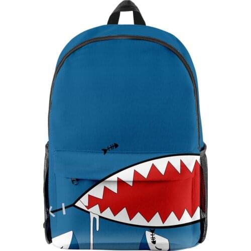 Gawr Gura Hololive Men Women Backpack Fabric Oxford High Capacity Teenager Boys Girls Cartoon Anime Schoolbag Travel Backpack