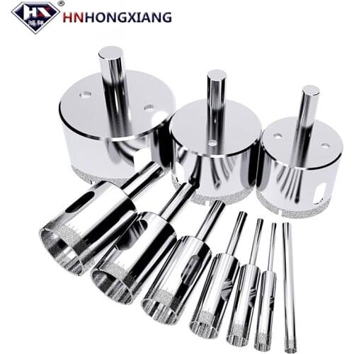 HNHONGXIANG 6-30mm Diamond Coated Drill Bit Tile Marble Glass Ceramic Granite 10pcs Hole Saw Drilling Bits Set For Power Tools