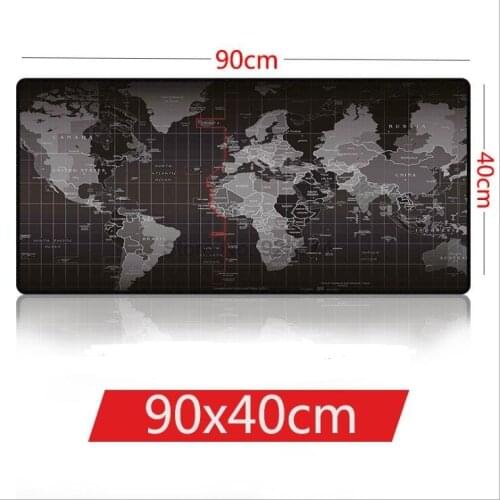 By dhl or ems 100pcs Large Size World Map Speed Keyboard Mouse Pad Mat Computer Gaming Mousepad Locking Edge Table Mat