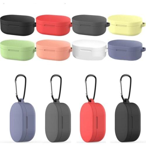 Hot For Redmi Mi AirDots Silicone Case TWS Wireless Bluetooth Earphone Soft TPU Cover For Xiaomi Redmi Airdots Case With Hook