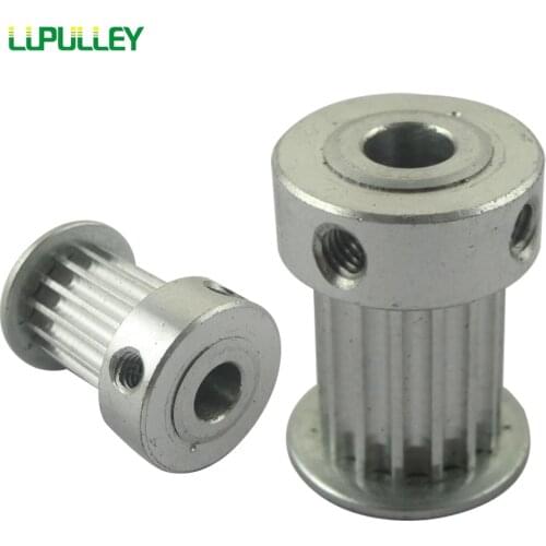 LUPULLEY 18Teeth 3M Timing Pulley Bore 4mm/5mm/6mm/6.35mm/7mm/8mm Fit Width 15mm HTD3M Belt THTD3M Pulley CNC Machine 2PCS