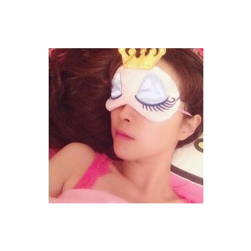 Sleep Eyes Cover- Sleeping Eye Mask Nap Eye Shade Cartoon Cute Crown Long eyelashes Blindfold Sleeping Travel Rest Patch Blinder