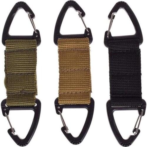 Multifunctional Carabiner Outdoor Tactical Nylon Webbing Buckle Buckle Point Backpack Triangle Double Hanging
