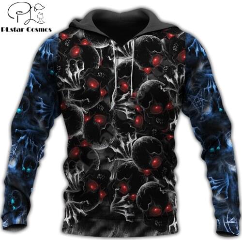 Halloween Funny Skull 3D All Over Printed Mens Autumn Hoodie Sweatshirt Unisex Streetwear Casual Zip Jacket Pullover KJ654