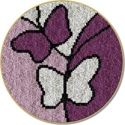 Butterfly latch hook rug kits needle for carpet embroidery crochet and knitting Foamiran for crafts klink haak kleed