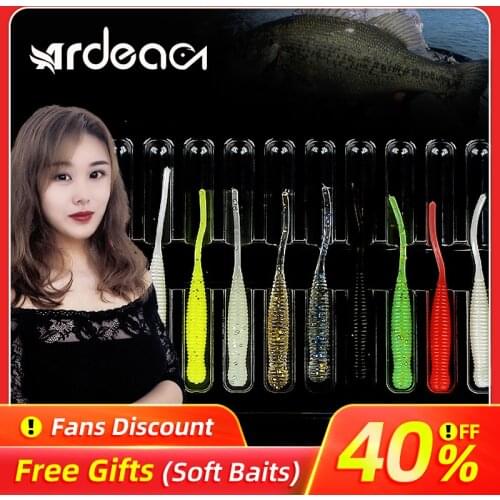 Ardea Soft Lures12pcs Bait set Silicone Worm Wobblers Bait Swimbait Artificial jigging tail Carp bass Baitfishing Fishing Tackle