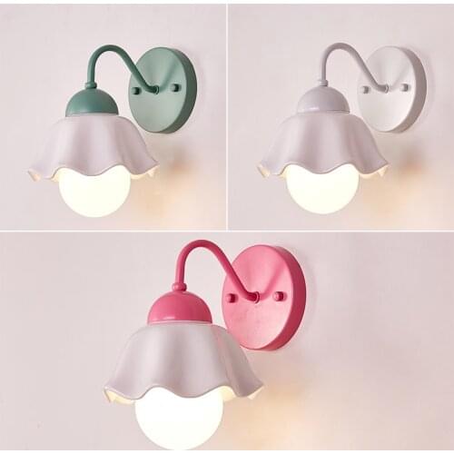 Living room bedroom bedside wall lamp American pastoral Mediterranean Nordic modern minimalist ceramic child led lamp LB022812