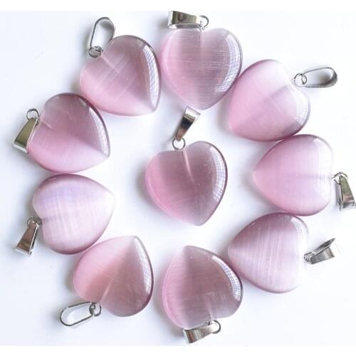 New beautiful synthetic cats eye stone yellow heart shape pendants 20mm for DIY jewelry making 30pcs/lot Wholesale Free