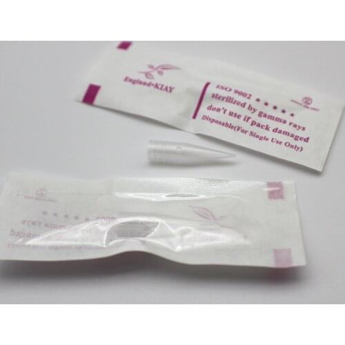 100 PCS 1RL Disposable Sterilize tattoo tip Tattoo Machine Needle Caps for Permanent Makeup Sunshine Giant sun Tattoo Machine