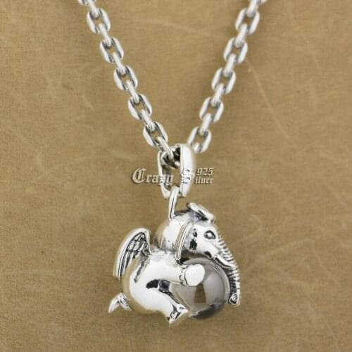 Lovely Dumbo White CZ Stone 925 Sterling Silver Pendant 9S107 925 Sterling Silver Necklace 26 inches