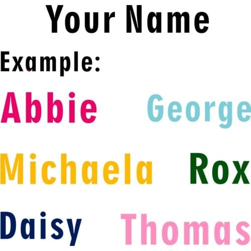 Personalised Name Sticker Vinyl Decal Water Bottle Wine Glass Lunch Box Laptop Custom Text Decor Sticker