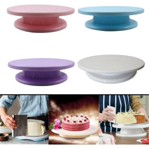 Cake Turntable Stand Cake Decoration Accessories DIY Mold Rotating Stable Anti-skid Round Cake Table Kitchen Baking Tools