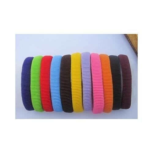 100pcs/lot Candy Color Women Elastic Cloth Hair Bands Hair Tie Ring Rope Girls' Ponytail Holder Casual Headwear Accessory