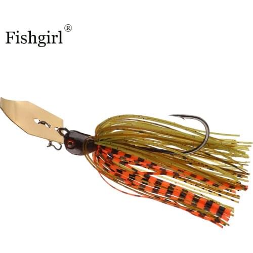 Fishgirl Wobbler JACKY HAMMAR Chatter bait Elite Lures 3/8oz 1/2oz Bladed Skirted Swim Jigs Bass Baits High Quality Fishing Lure
