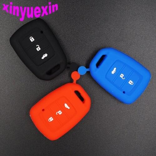 Xinyuexin Silicone Car Key Cover Case For Honda Jazz Civic Jade Vezel City fit HR-V HRV Remote Key Jacket Car-stying