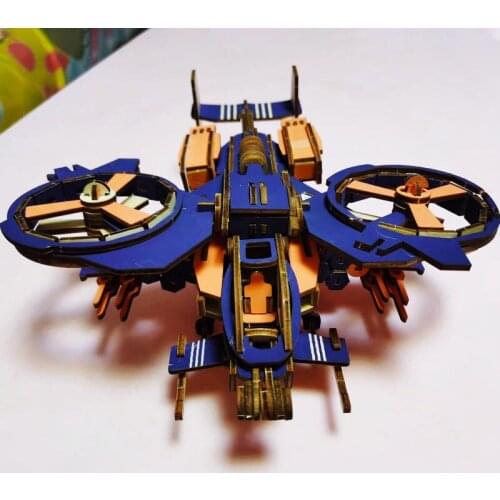 Creative Wooden Fighter Plane Puzzles Educational Puzzles Games Wooden Aircraft Jigsaw DIY Crafts Toys For Kids Birthday Gifts