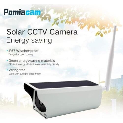 Solar Power Waterproof Outdoor Security Camera 1080P Wifi Wireless IP Camera Mobile Phone Remote Control PIR Motion CCTV Camera