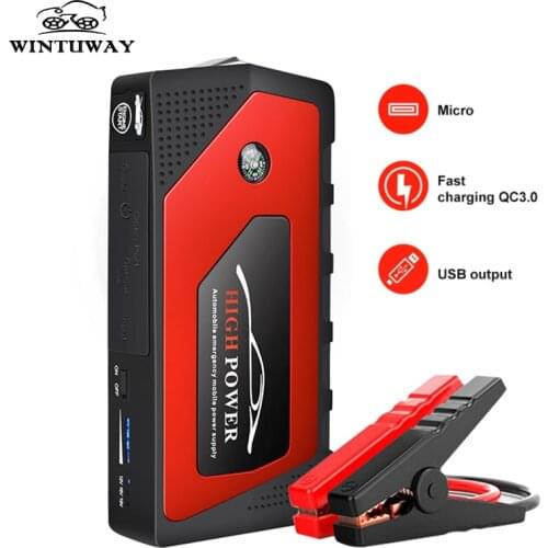 High Quality 12V Portable Mini Car Jump Starter Jumper Booster Power Mobile Phone Laptop Power Bank Battery Charger Hot Sale