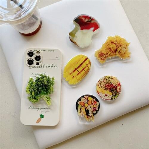 Funny Folding Stand Grip Finger Ring Bracket Korean Griptok Vegetable Food Fruit Phone Holder for IPhone Samsung Huawei Xiaomi