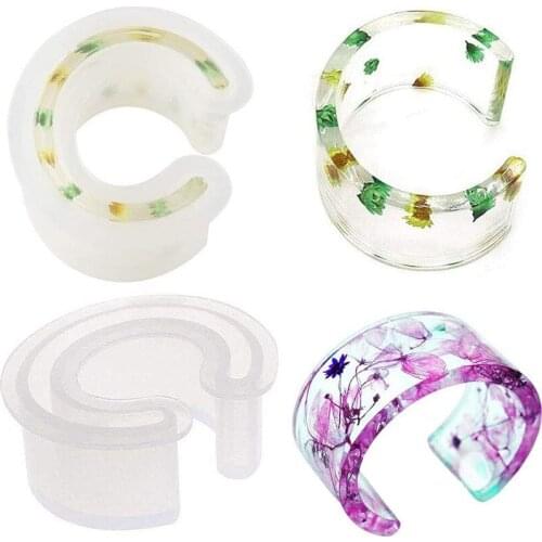 1pcs UV Resin Jewelry Liquid Silicone Mold Wide Bracelet Resin Molds for DIY Intersperse Decorate Jewelry Making Drop Shipping