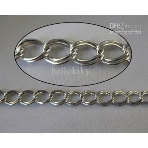 12 Meters double-link curb metal chain 13x10mm M18644