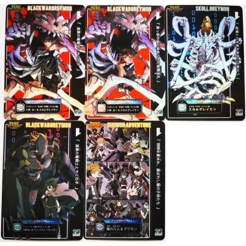 5pcs/set Diablo Digimon Adventure Digital Monster Digimon Hobby Collectibles Game Anime Collection Cards